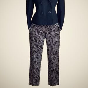 SANDRO Black/Tan Silky Straight Leg Trousers Size 6